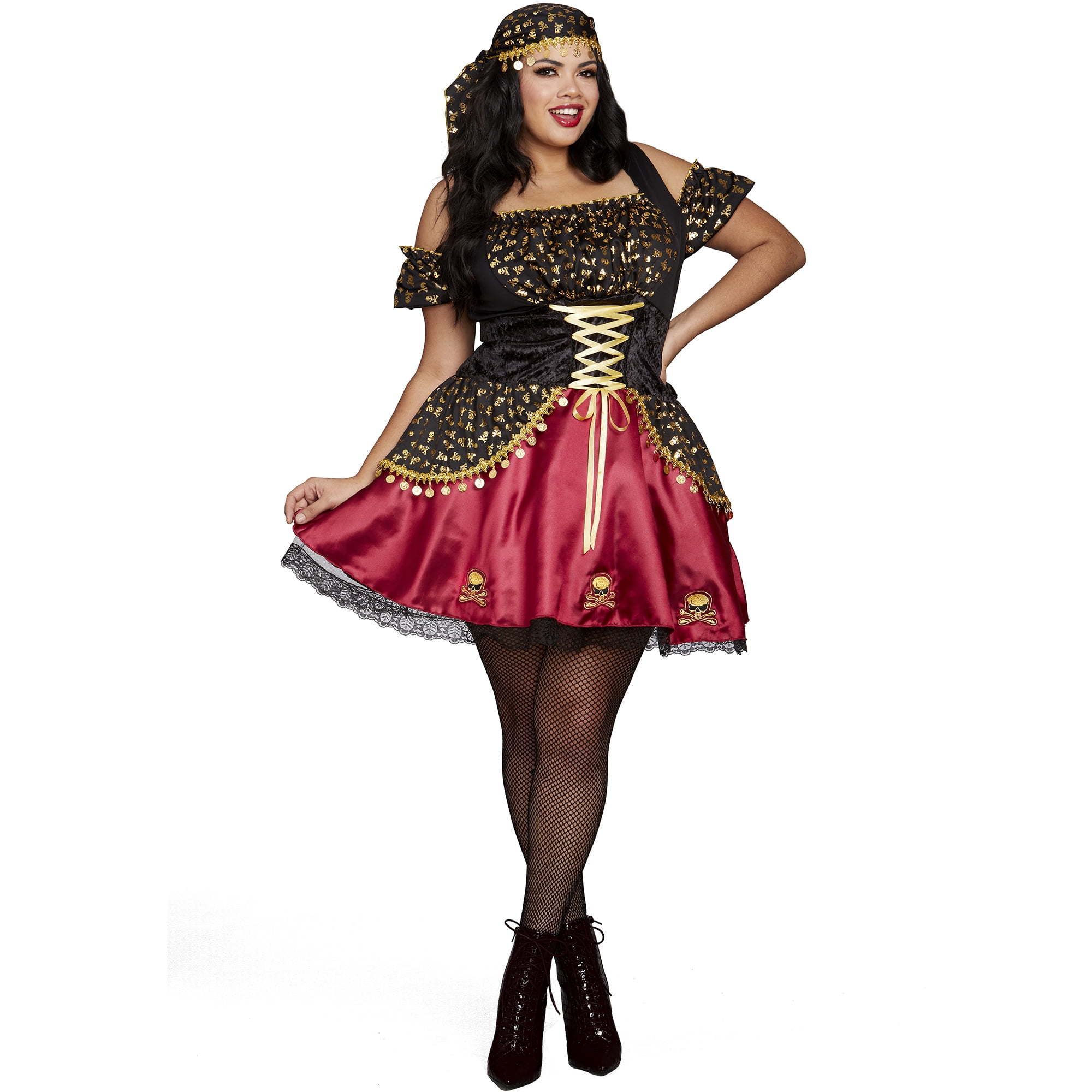 Halloween Women's Adult Plus 1X Pirate's Passion Costume - Walmart.com