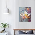 thumbnail image 3 of COMIO Light Luxury Modern Living Room Entrance Restaurant Oil Painting Decorative Flower Contemporary Art Paintings With frame, 3 of 4