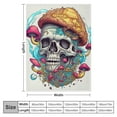 thumbnail image 4 of JEUXUS Mushroom Skull Throw Blanket, Plush Fluffy Blanket, Gothic Sherpa Blanket, Super Soft Throw Blanket for Sofa, Couch and Bed, 4 of 6