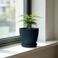 thumbnail image 6 of SLYNSHome Plant Pots Flower Pots for Plants Army Green Plastic Planters for Indoor with Multiple Drainage Holes and Trays, for All Home Garden Flowers, 6 of 7