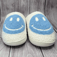 thumbnail image 3 of Smiley Face Slippers (Unisex), Slip Resistant, Slide-On House Shoes, Blue (US Womens 9 / Mens 7.5), 3 of 8