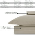 thumbnail image 3 of Southshore Fine Living, Inc. Premium Collection Twin XL Duvet Cover Bedding Set with one sham, Taupe, 3 of 9
