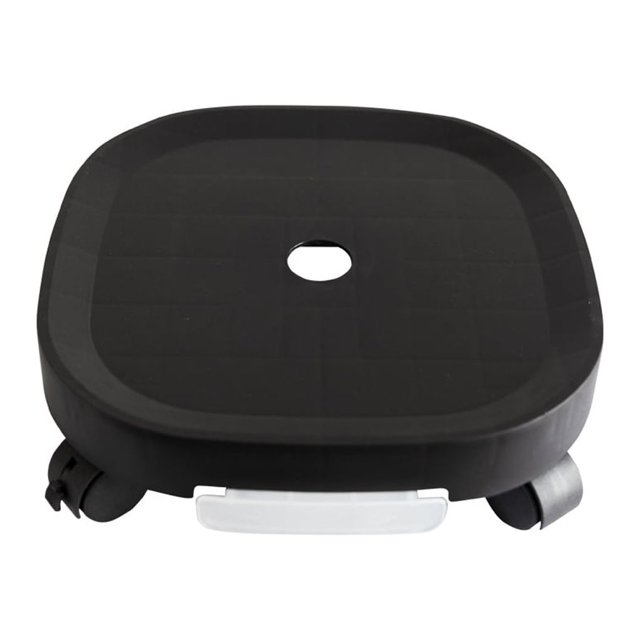 stanreset Pot Plateau de Remplacement Portable Couleur Unie Rectangulaire Réutilisable Résistant Lavable Bureau Porte-Vase de Balcon avec Frein Noir Taille 1