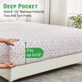 thumbnail image 4 of PC Deep Pocket Queen Sheet Set Fit Breathable Microfiber Soft Queen Size Sheet Set Hotel Style Bed Sheet Set for Women Men Flower, 4 of 9