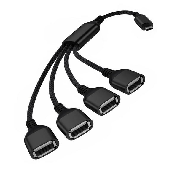 shiyou-Basesailor USB C Male to Four USB Female Cable Adapter 3.3FT,Thunderbolt 3 to 4 Type A 2.0 Port Splitter Dongle Cord Converter Connector Multiple Hub for MacBook,iPhone 16,Microsoft Surface Go