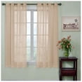 thumbnail image 3 of Arm & Hammer Curtain Fresh Odor-Neutralizing Sheer Voile Grommet Single Curtain Panel, Beige, 59 x 120, 3 of 9
