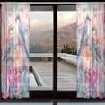 thumbnail image 2 of YAZAOO Curtains 110/118 Inch Long French Curtains Butterflies Colorful Birds Flowers Print For Farmhouse Bedroom Curtains Window Curtain Set 2, 2 of 4