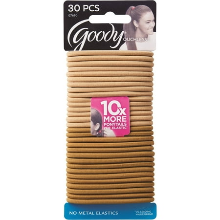 Goody Ouchless Blonde Hair Elastics No Metal Gentle Hair Ties 30