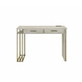 thumbnail image 7 of ACME Tyeid Built-in USB Port Writing Desk in Antique White and Gold, 7 of 7