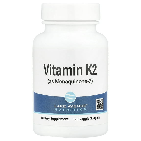 Lake Avenue Nutrition Vitamin K2 (as Menaquinone-7), 50 mcg, 120 Veggie Softgels