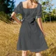 thumbnail image 5 of Vestido de manga corta de la Sra. Jovovich 4. Elegante vestido sensual para mujer., 5 of 7