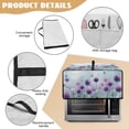 thumbnail image 6 of Renewold Small Appliance Cover for Toaster Oven with Accessory Pockets Stain-Resistant Dust-Proof Microwave Oven Small Appliance Cover Case, 20.5 x 16.5 x 10 Inches, Dandelion Butterfly Violet, 6 of 7
