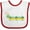 White and Red, variant on Inktastic Caterpillar 3 Boys or Girls Baby Bib