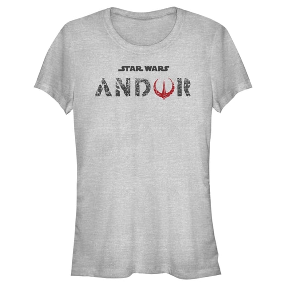 Junior's Star Wars: Andor Black Logo Graphic Tee Athletic Heather Medium