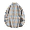 thumbnail image 4 of Ceisia Men's Vintage Plaid Flannel Shirt | Loose Drop-Shoulder Long Sleeve Casual Button-Down Top Gifts, 4 of 8