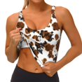 thumbnail image 3 of Balery Cow Tie Dye Sujetadores deportivos con espalda cruzada para mujer, acolchados, sin costuras, de alto impacto, ideales para yoga, gimnasio, entrenamiento y fitness.-Large, 3 of 8