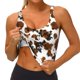 thumbnail image 3 of Balery Cow Tie Dye Sujetadores deportivos con espalda cruzada para mujer, acolchados, sin costuras, de alto impacto, ideales para yoga, gimnasio, entrenamiento y fitness.-Large, 3 of 8