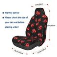 thumbnail image 3 of Wukai Beautiful Red Ladybug Full Set Car Seat Covers with Soft Padding Universal Auto Front Seats Protector and Cushion Mat, 3 of 5