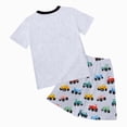 thumbnail image 4 of Little Boys Outfit Sets Adorable Truck Print Crew Neck T-Shirt & Soft Fleece Shorts 2-Piece Outfit Toddler Car Theme 2-11 T, 4 of 5