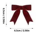 thumbnail image 3 of 2025 & CISIL Christmas Red And Green Velvet Ribbon Bow Handmade Tailcoat Cutting Christmas Tree Gift Box Decoration Bow, 3 of 4