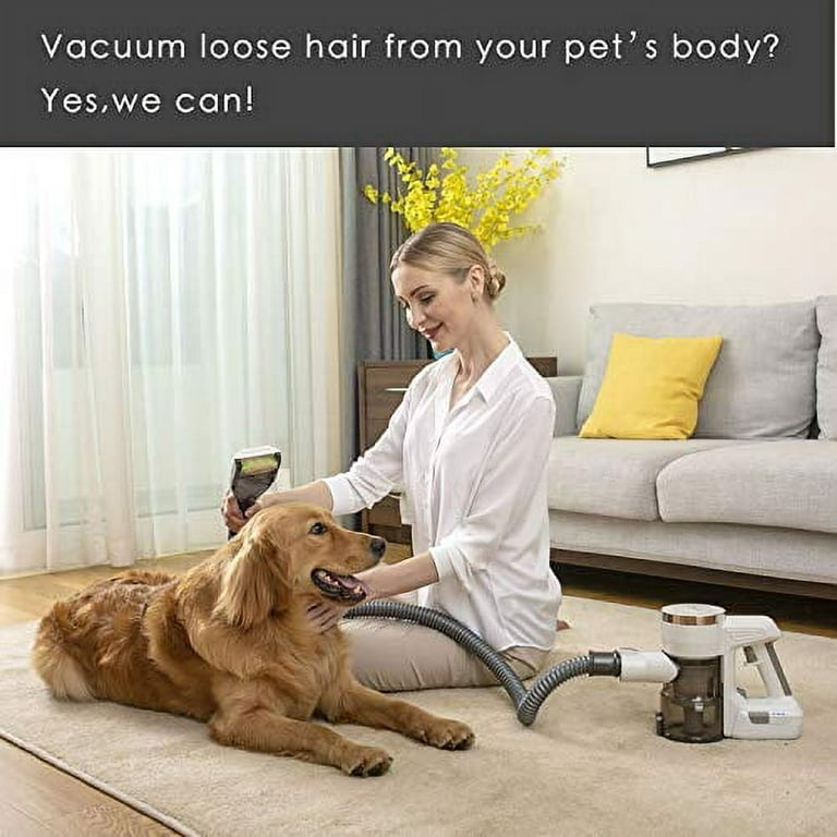  Vacuyahu 3 en 1 multiusos – Aspiradora de mano inalámbrica para  pelo de mascotas, aspiradora de aseo de mascotas con cepillo de aseo de  perros y gatos, peine y pelo de