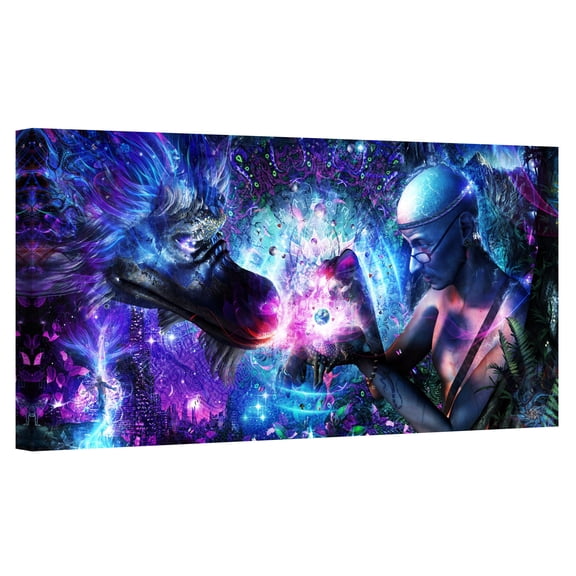 Epic Graffiti Cameron Gray ' A Spirit's Silent' Multicolored Wall Art - Blue 20 x 40