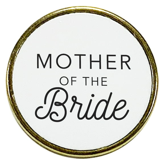 Koyal Wholesale Mother of the Bride Enamel Lapel Pin, Wedding Party Button Pins for Wedding, 1-Piece