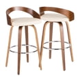 thumbnail image 1 of Lumisource Grotto Bar Stool In Walnut And Cream Finish BS-JY-GRT WL+CR, 1 of 11