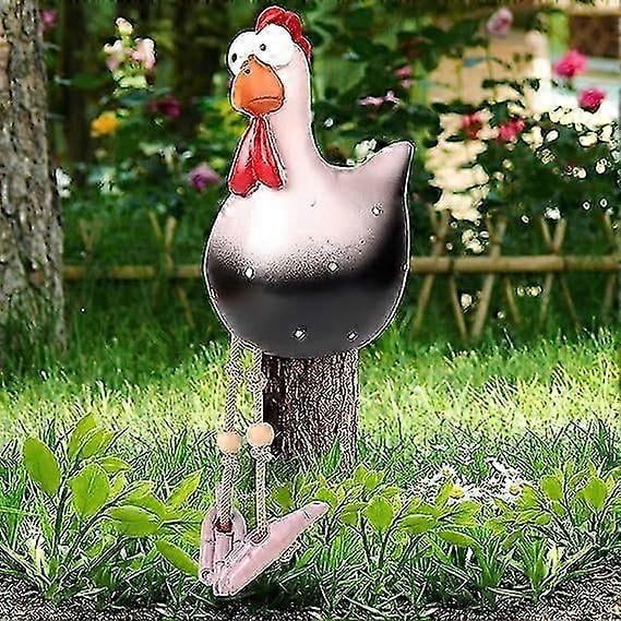 Chicken Garden Decoration, Easter Decoration, Resin Rooster Ornament Funny Chick