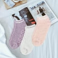 thumbnail image 6 of 6 Pairs Non Slip Hospital Socks for Women Fluffy Fuzzy Slipper Socks with Grips, 6 of 6