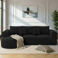 thumbnail image 3 of Hawsaiy 104" Modular Sectional Sofa with L-Shape Chaise,Cloud Sectional Modern Sleeper Couch with Deep Seat,Sponge Compression Sofas, No Assembly (Black Corduroy Fabric), 3 of 9