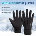 thumbnail image 5 of Hyasfey 1 Pair Winter Gloves Waterproof Windproof Thermal Velvet Lining Gloves Touch Screen Silicone Palm Mittens, 5 of 7