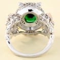 thumbnail image 3 of Hoot Owl Ring Teacher Gift Statement Ring Green Cz Womens Ginger Lyne Collection, 3 of 5