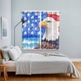 thumbnail image 4 of American Flag Kitchen Curtains 84 Inch Length, Country Eagle Independence Day Blue Red Grommet Top Bedroom Living Room Curtains, Light Filtering Cafe Curtain Drapes 2 Panels Set 104''x84'', 4 of 9