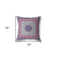 thumbnail image 4 of 28â€ Magenta Indigo Holy Floral Indoor Outdoor Throw Pillow, 4 of 4