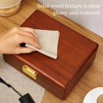 thumbnail image 2 of 2 Layer Solid Wooden Jewelry Box with Lock and Key for Women Men Vintage Velvet Wood Jewelry Organizer Storage for Earrings Rings Necklaces Bracelet Watch, 2 of 6