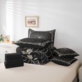 thumbnail image 6 of Homewish Elegant Halloween Spider Web 7-Piece Twin Bedding,Floral Border Print Bedding Comforter Set,Black Cream,Black Reversible, 6 of 8