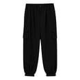 thumbnail image 4 of Men's Cargo Jogger Pants - Belted Waist for Outdoor Activities & Daily Wear Black M, 4 of 5