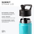 thumbnail image 4 of Simple Modern - Botella de agua con tapa de popote, aislamiento al aspiradora, botellas de termo de metal de acero inoxidable, reutilizable, a prueba de fugas, sin BPA, para gimnasio, viaj Simple Modern NA, 4 of 5