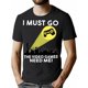 thumbnail image 1 of Lifestyle Graphic playera de manga corta estándar para hombreI Must Go The Video Game Needs Me Premium T-Shirt 562289 funny Men’s Short Sleeve Graphic T-shirt Collection black TT2 Tee For Adult, Men, 1 of 6