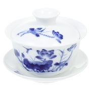 Oahisha Tureen Tea Cup,1 Set Tureen Ceramic Cup Vintage Delicate China Serving Tea Tureen with Lid