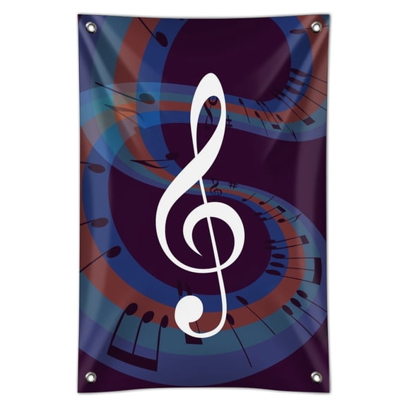 Treble Clef on Music Notes Home Business Office Sign