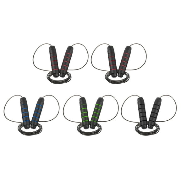 Uxcell Jump Rope for Fitness Workout Skipping Rope Tangle-Free Rapid Speed Jumping Rope Multicolor 5 Pack