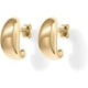 thumbnail image 3 of Aros de aro con cierre de presión bañados en oro de 14 quilates | Aros de aro con cierre de presión bañados en oro para mujer, 3 of 4