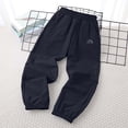 thumbnail image 6 of DJDLJWCJ Boys Athletic Sweatpants Quick Dry Mesh Loose Fit Sports Joggers Pants Elastic Waist Side Pocket Baggy Panst Navy Size 4T, 6 of 8