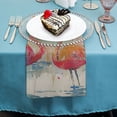 thumbnail image 4 of WYYP Flamingos Cloth Napkins Polyester Gift Cloth Napkin Reusable 6 PCS, 4 of 7