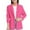 Hot Pink, variant on Girls Blazers Jacket Long Sleeve Notched Collars with Inner Pocket Open Front Casual Kids Blazers Suit,5-6 Years