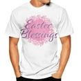 thumbnail image 3 of Easter Day Rabbit Patterns Graphic Summer Short Sleeve Tops For Women and Men Casual Crew Neck T-Shirts, White, 3 of 15