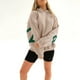 thumbnail image 4 of Fashiona Sudadera con capucha y estampado de letras para mujer, 4 of 6