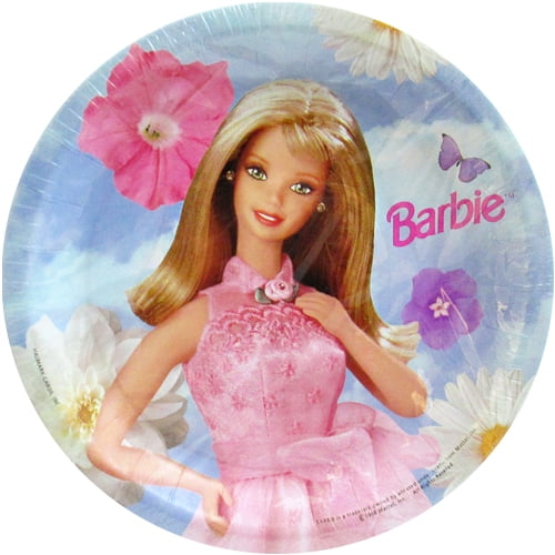 barbie paper plates